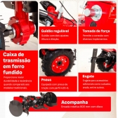 Motocultivador Micro Trator Kawashima MCG780D Gasolina 7HP 800mm 24 Lâminas