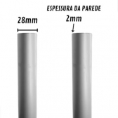 TUBO DO EIXO CARDA 28mm x 150cm COM EIXO 153cm x 8mm 9 ESTRIAS