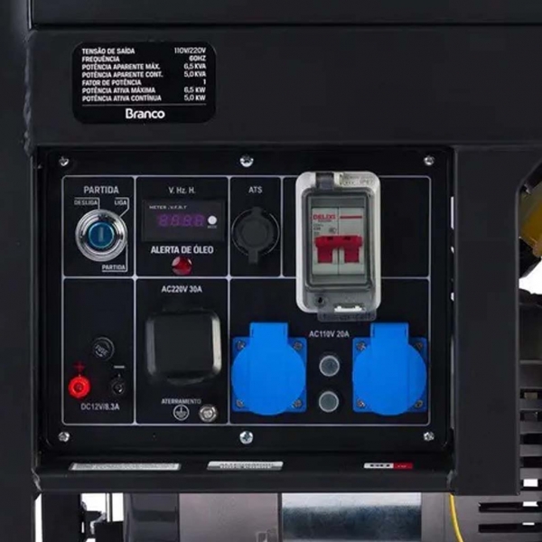 Gerador Diesel 6,5kVA Partida Elétrica BD6500E XS