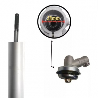 KIT TUBO DO EIXO CARDA COM PONTEIRA COMPLETA 28mm x 150cm COM EIXO 153cm x 8mm 9 ESTRIAS