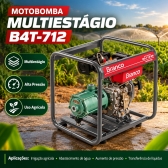 Motobomba Diesel Alta Pressao 85mca 1 Pol Bd-712 5cv