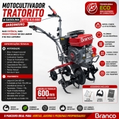 Motocultivador Tratorito a Gasolina BTTG-6.5-600 Jardineiro