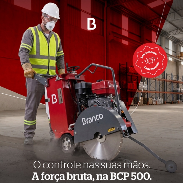 Cortadora de Piso á Gasolina BC-500 15cv Profissional Branco