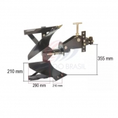 Arado Reversivel para Motocultivador 3 Niveis de Alturas