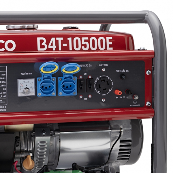 Gerador Gasolina 9kVA 9000W Partida Elétrica B4T-10500E